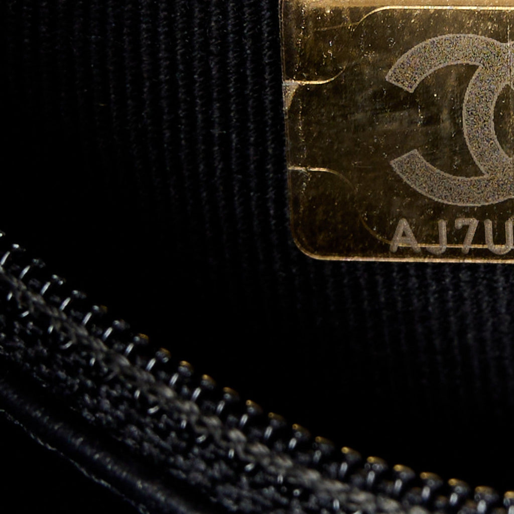 Chanel Shiny Aged Calfskin Quilted Nano Kelly Shopper Black