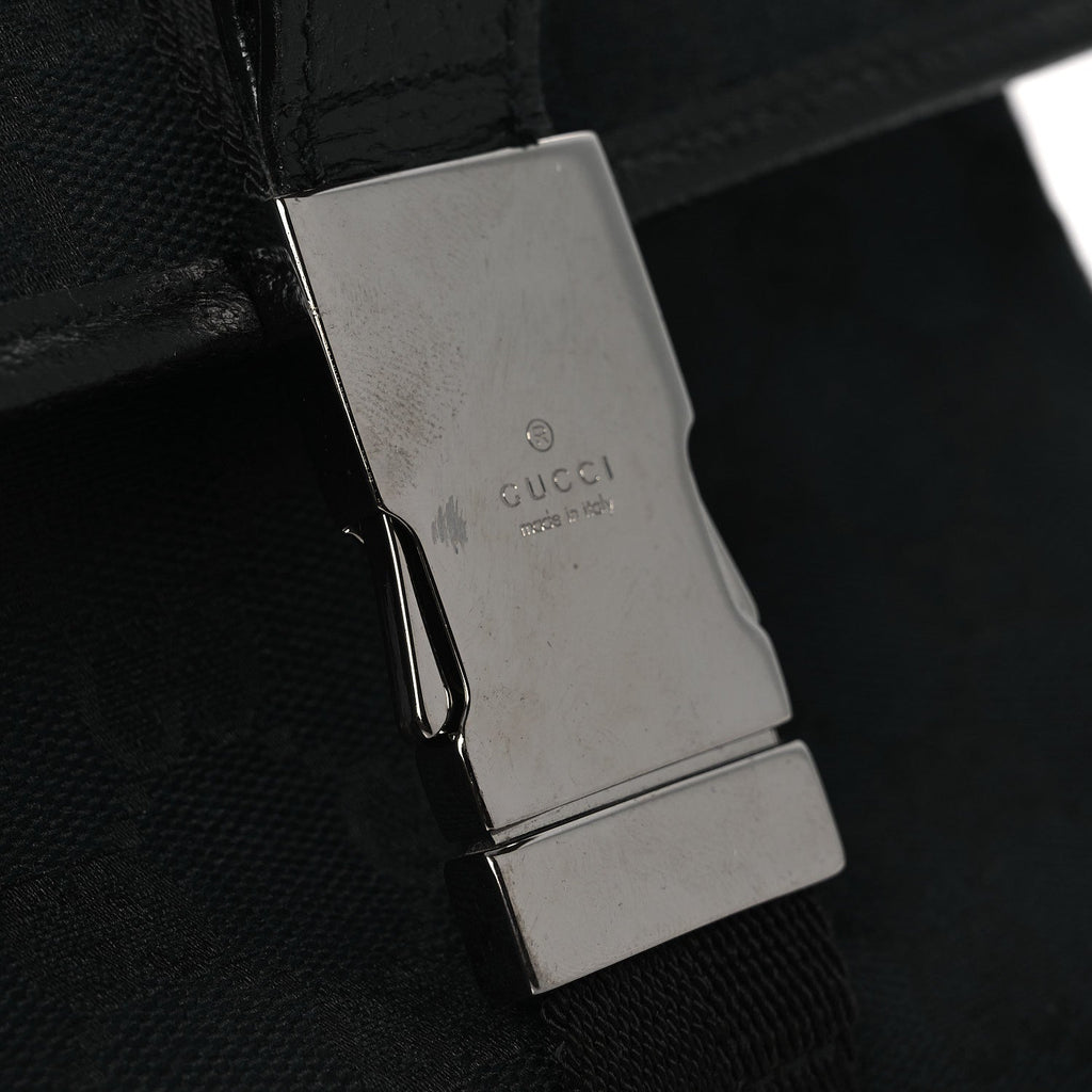 Gucci GG Monogram Web Buckle Belt Bag Black