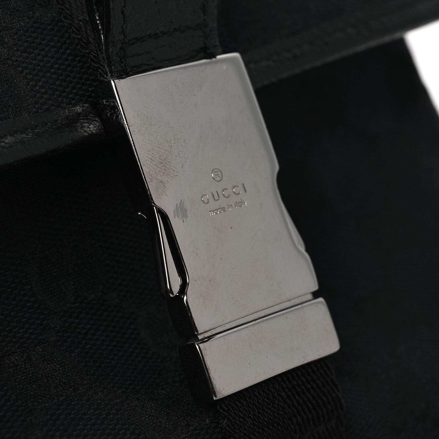 Gucci GG Monogram Web Buckle Belt Bag Black