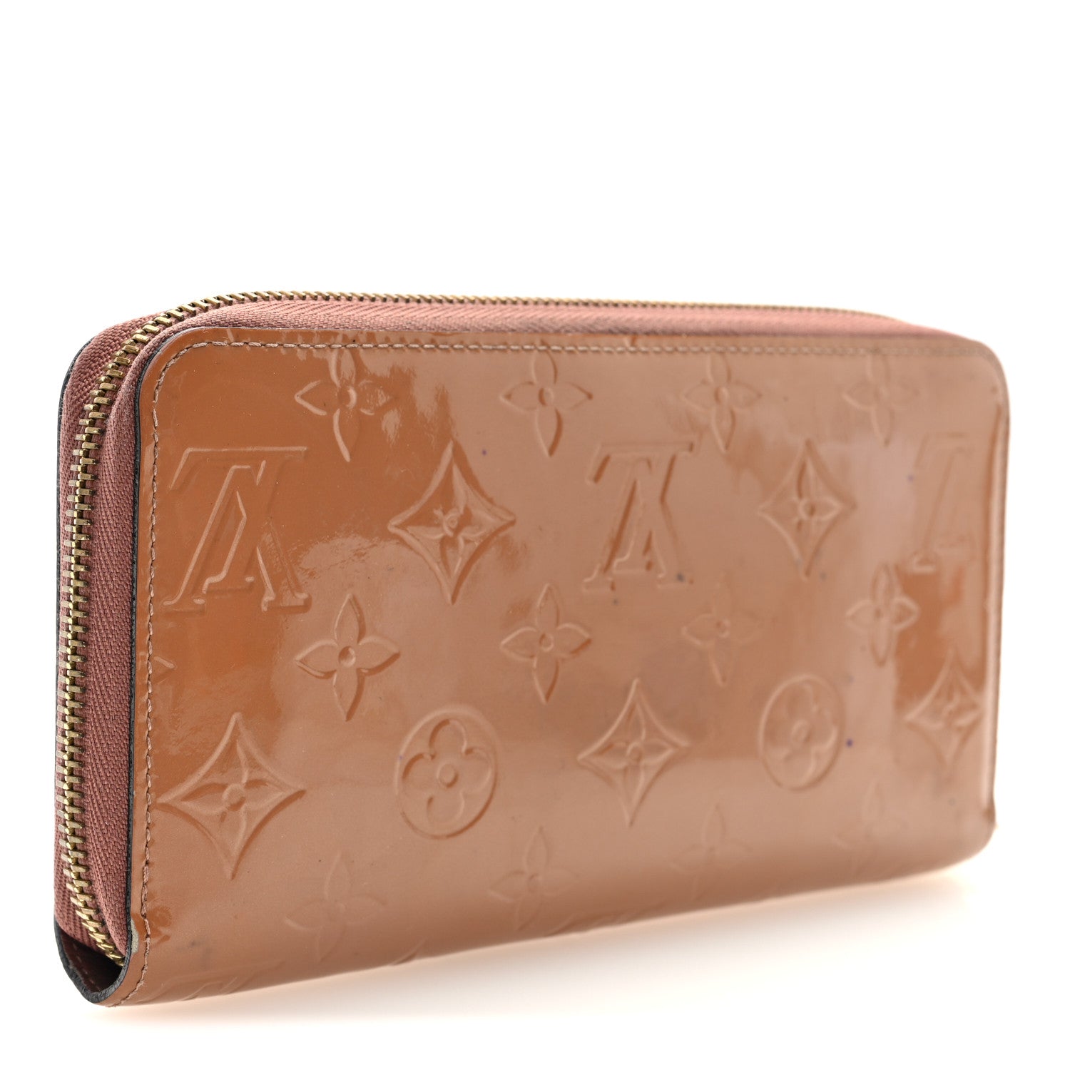Louis Vuitton Vernis Zippy Wallet Rose Velours