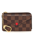 Louis Vuitton Damier Ebene Recto Verso Card Holder Red