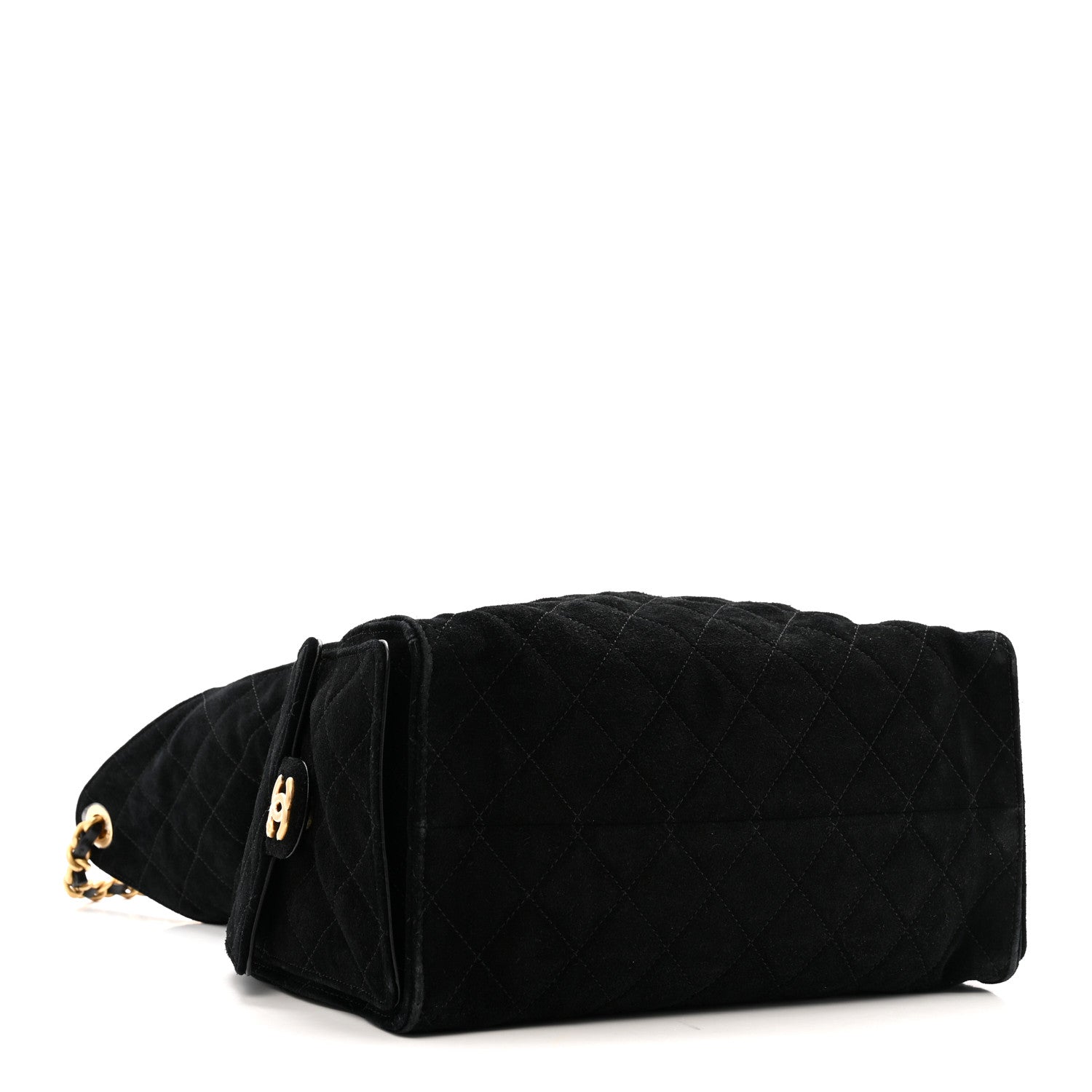 Chanel Suede Quilted Medium Chanel 25 Handbag Black