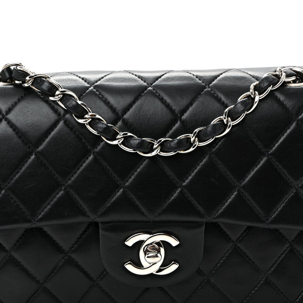 Chanel Lambskin Quilted Small Double Flap Black