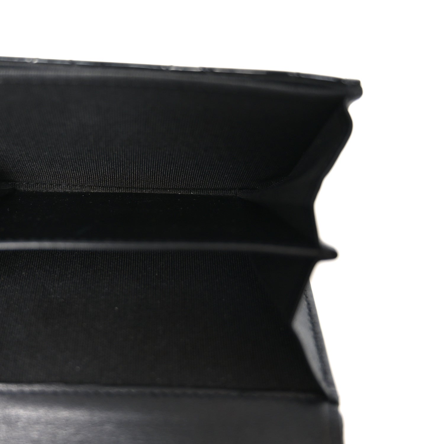 Patent Quilted Reissue Flap Card Holder Wallet So Black