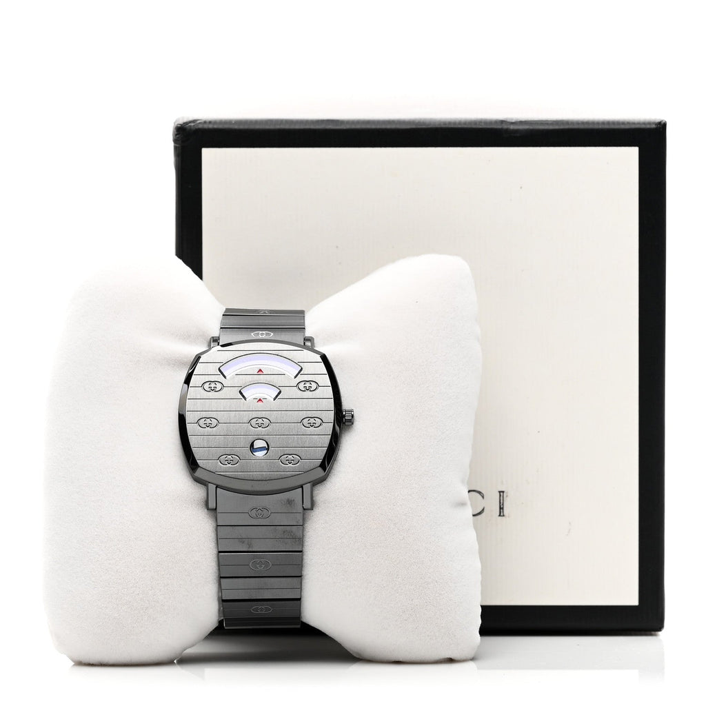 Gucci PVD Stainless Steel 38mm Grip Quartz Watch Black