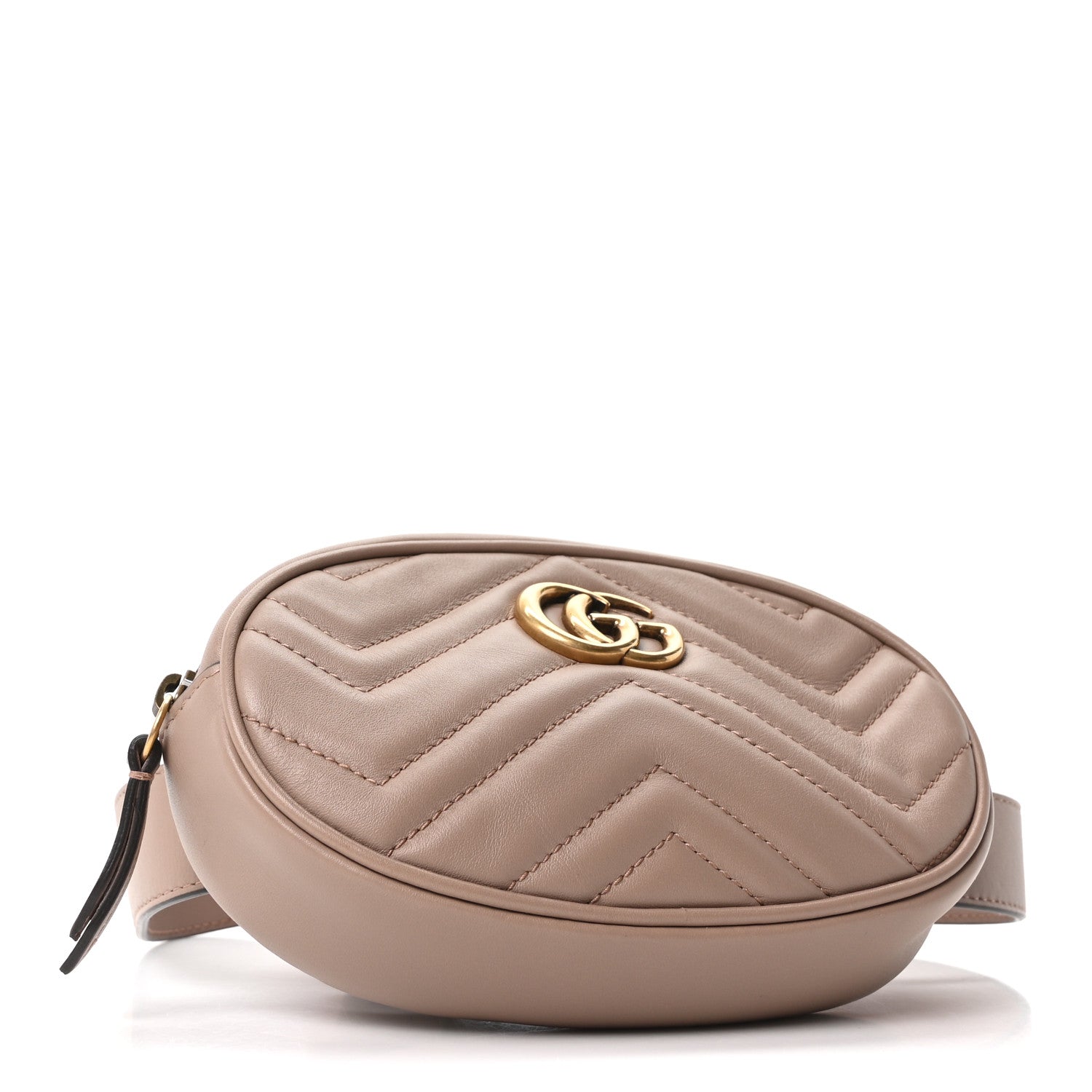 Gucci Calfskin Matelasse GG Marmont Belt Bag 85 34 Porcelain Rose