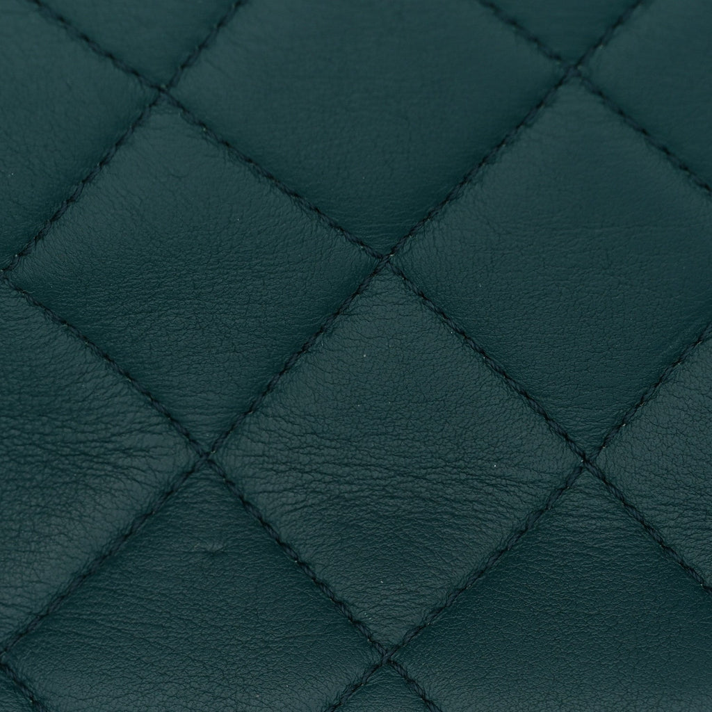 Chanel Lambskin Quilted Mini Rectangular Flap Dark Blue