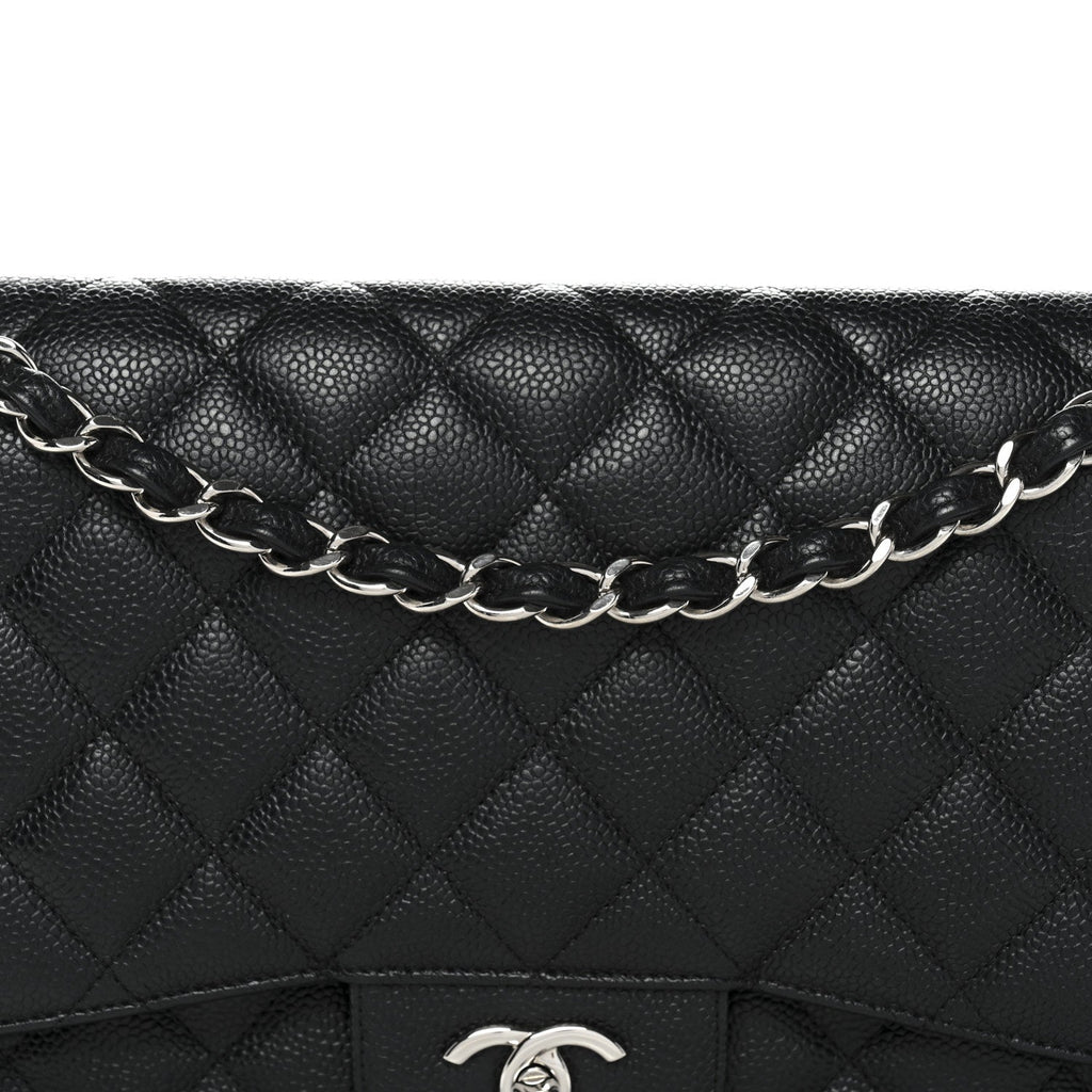 Chanel Caviar Quilted Jumbo Double Flap Black