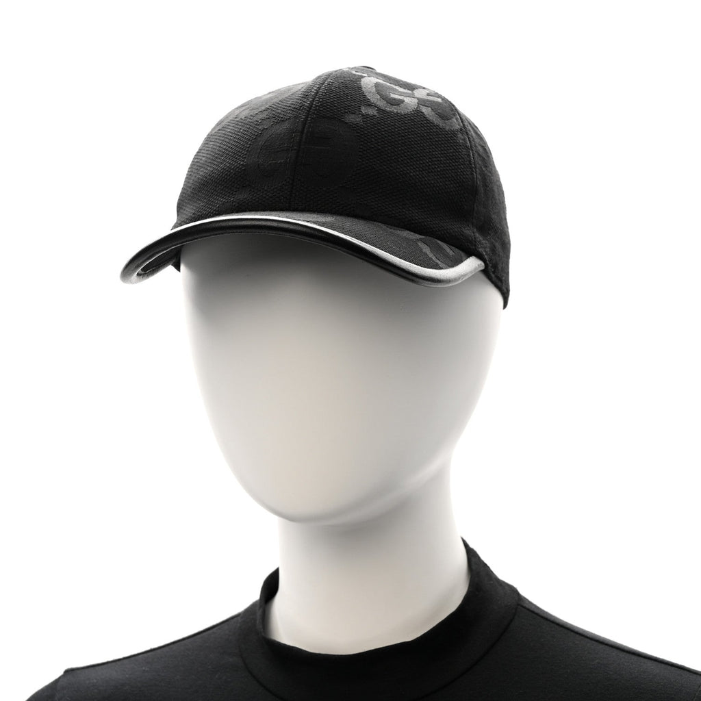 Gucci Monogram Jumbo GG Baseball Hat XS Black
