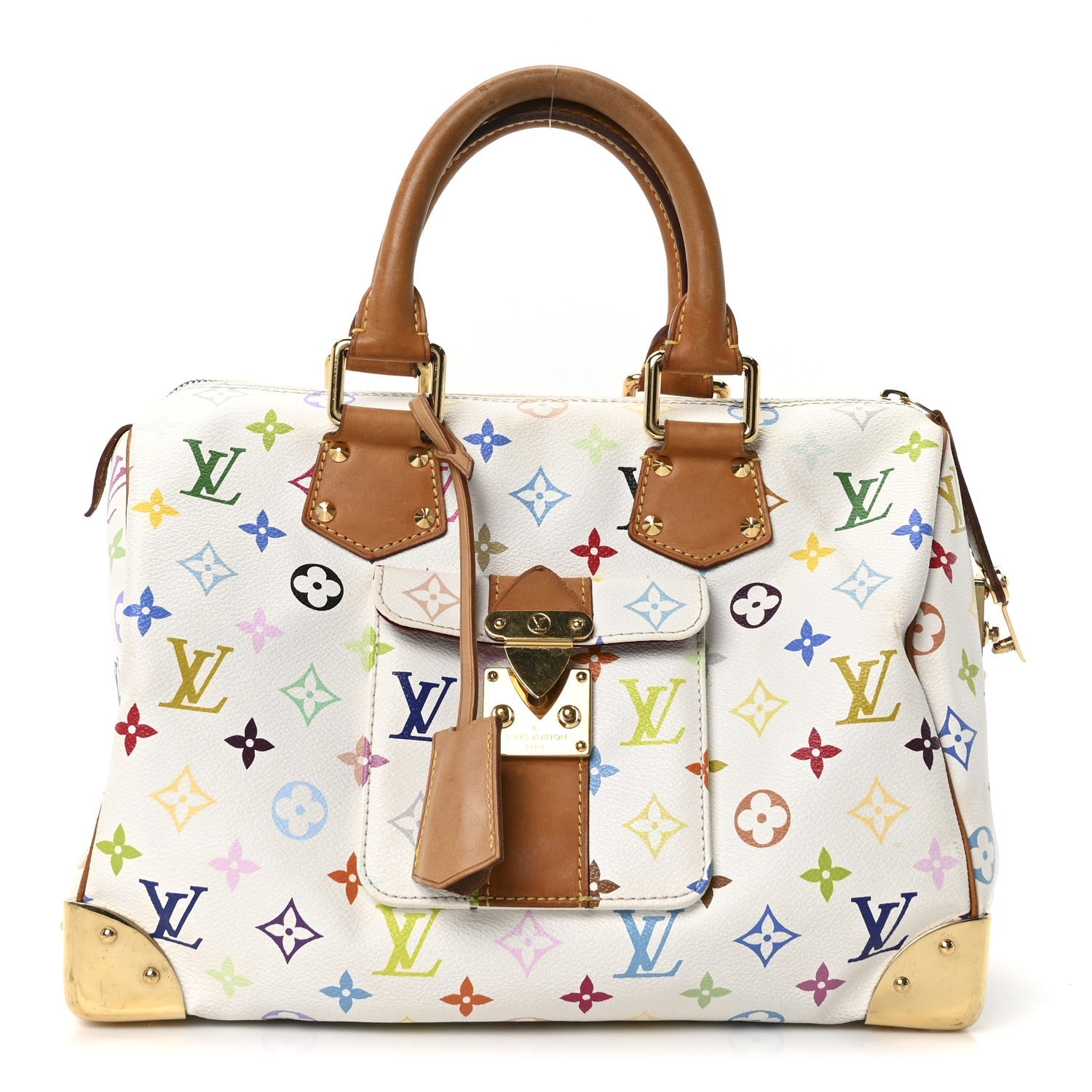 Louis Vuitton Monogram Multicolor Speedy 30 White