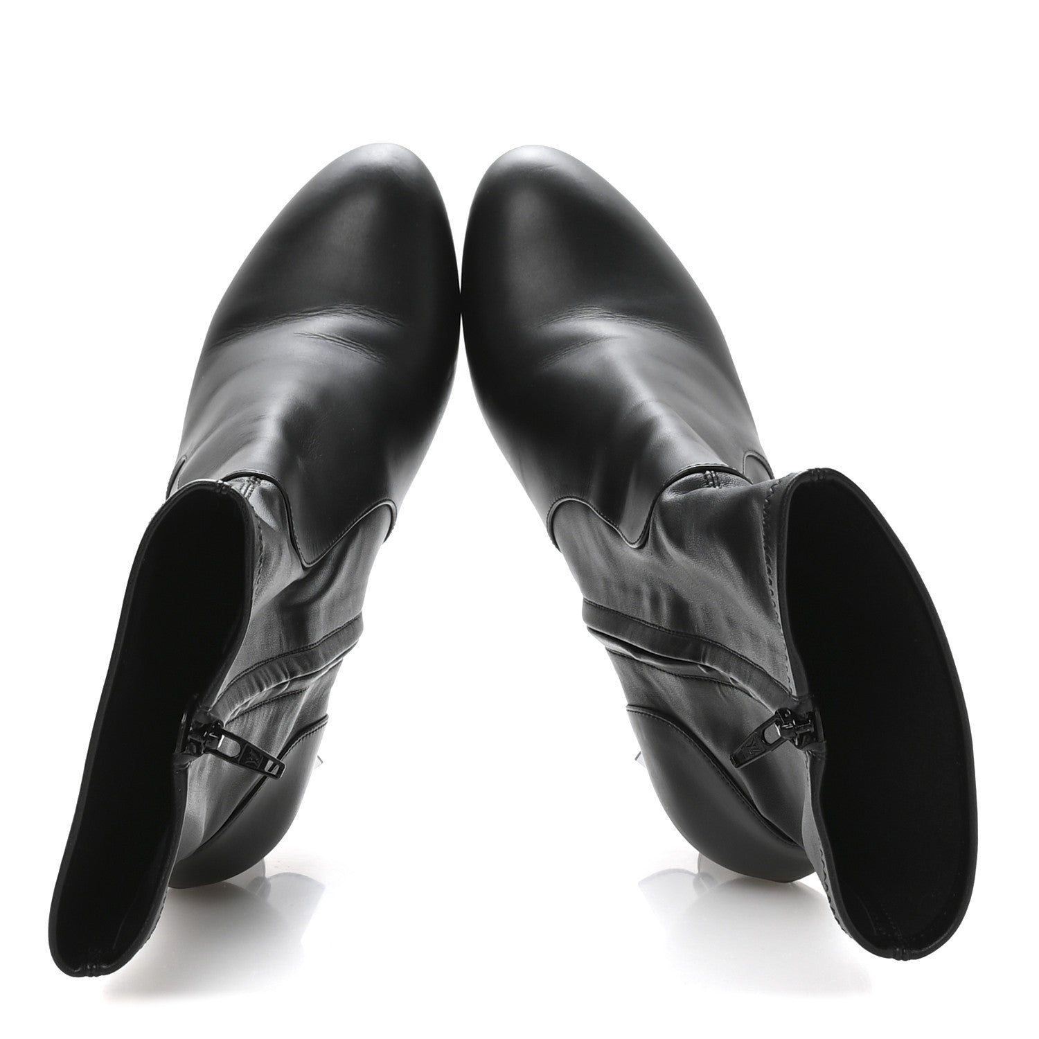 Louis Vuitton Calfskin Uniformes Silhouette Ankle Boots 39 Black