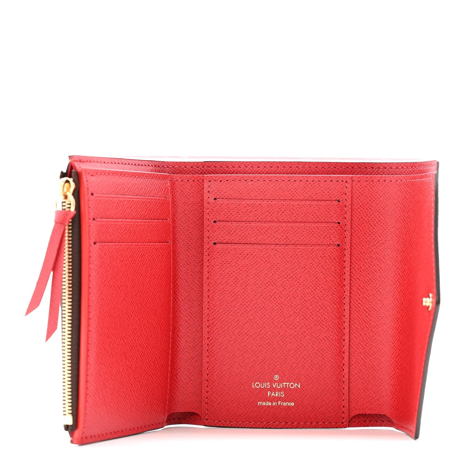 Louis Vuitton Damier Ebene Victorine Wallet Red