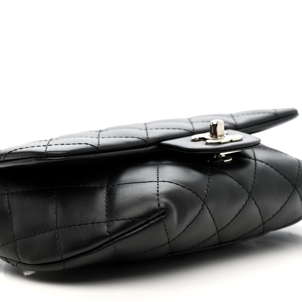 Chanel Calfskin Quilted CC Uniform Flap Belt Bag Black