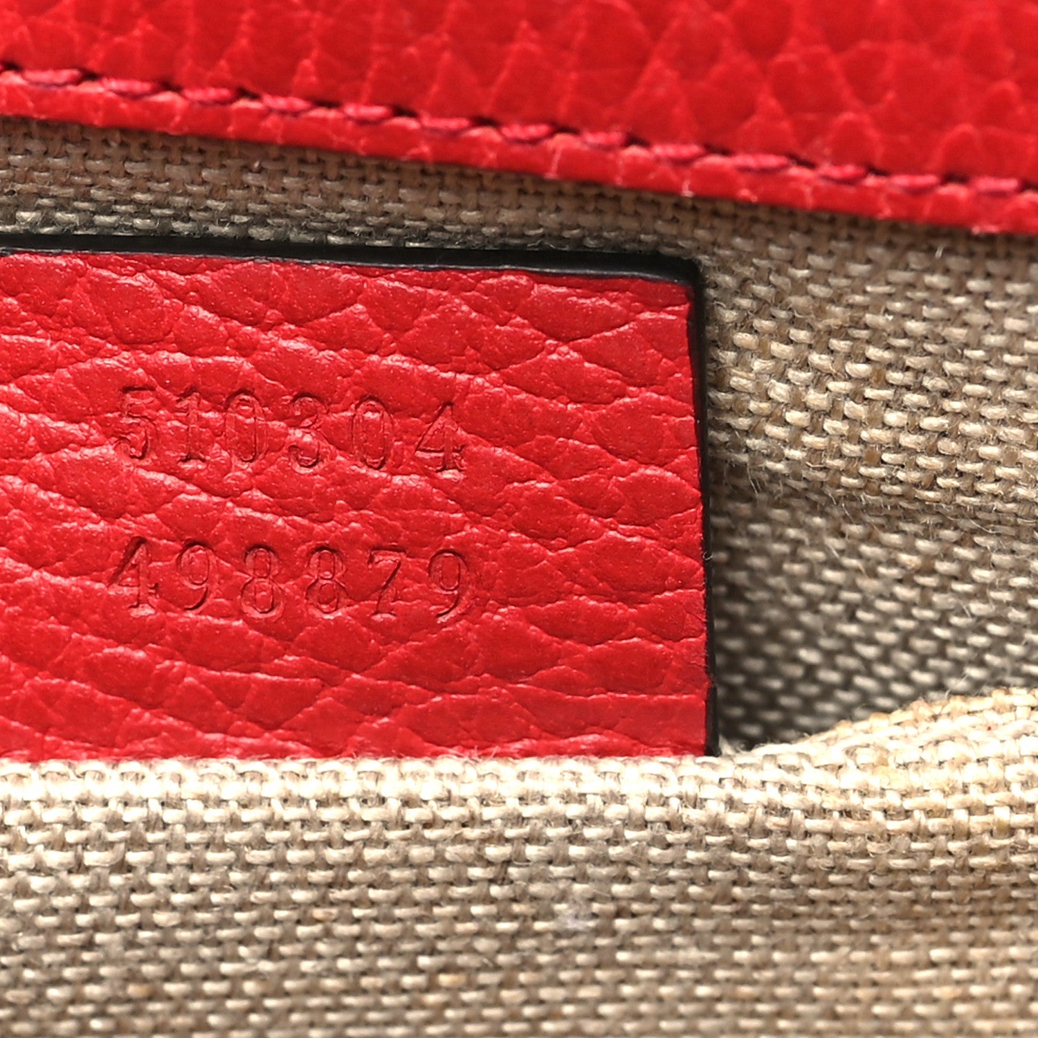 Gucci Dollar Calfskin Small Interlocking G Shoulder Bag Red