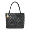 Chanel Caviar Quilted Medallion Tote Black
