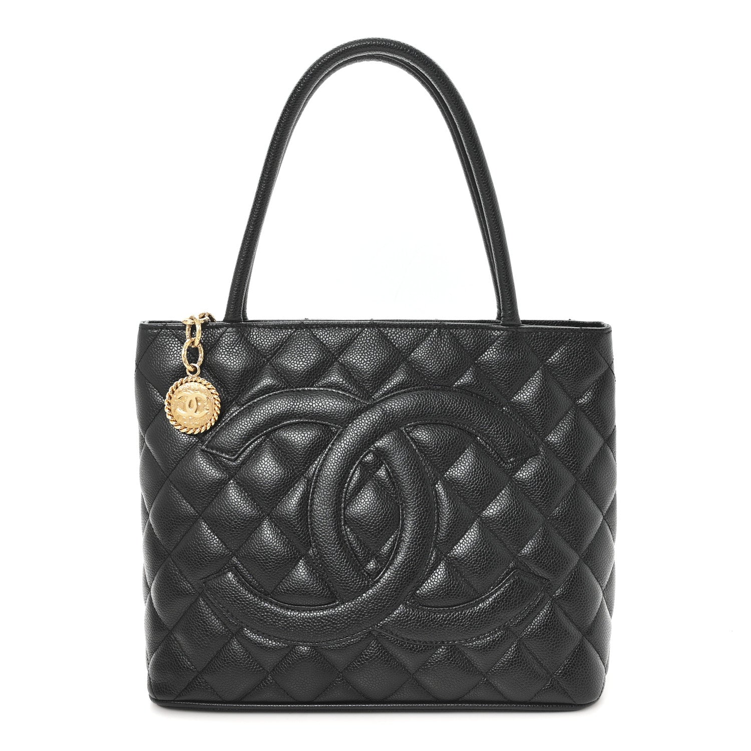 Chanel Caviar Quilted Medallion Tote Black