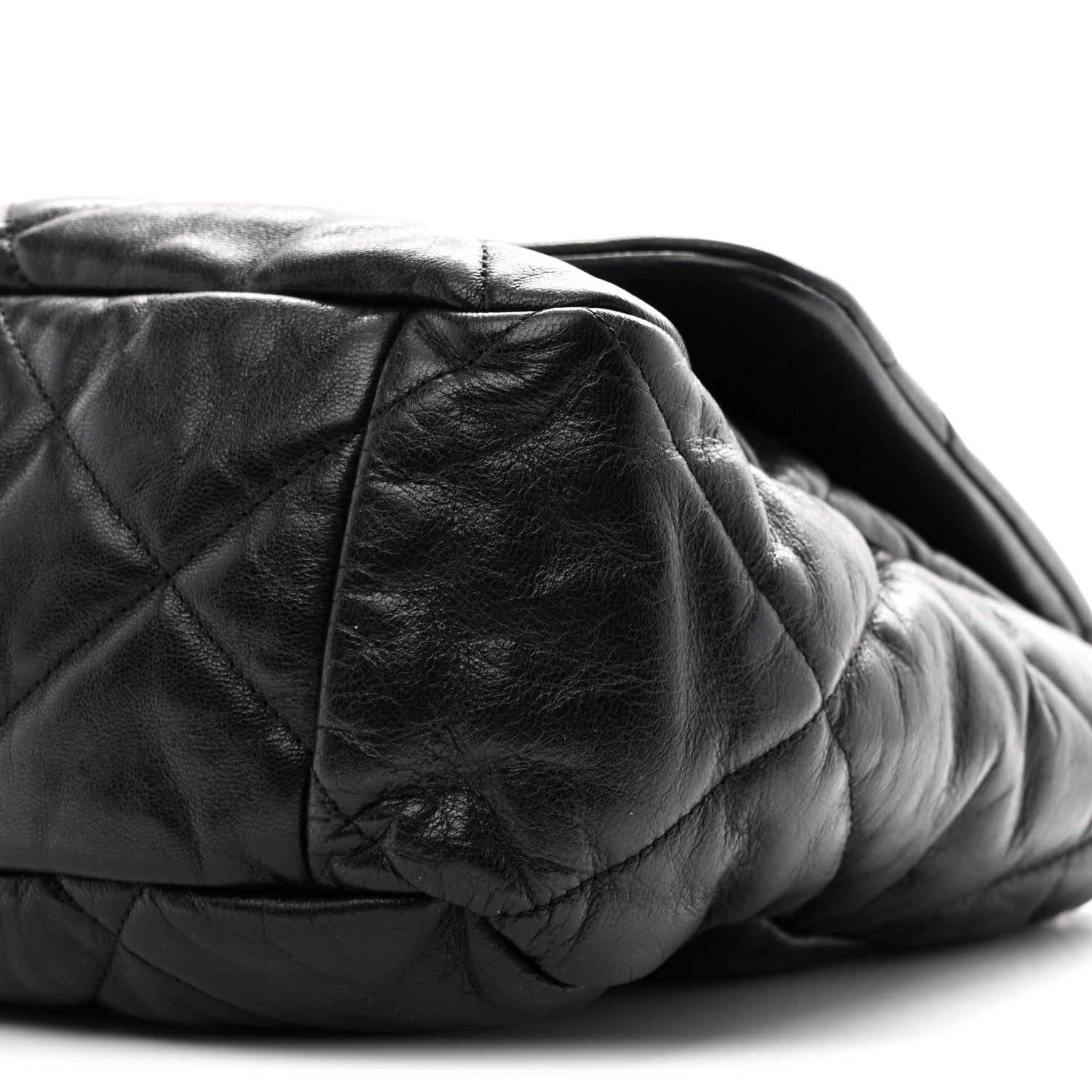 Chanel Goatskin Quilted Maxi Chanel 19 Flap Black