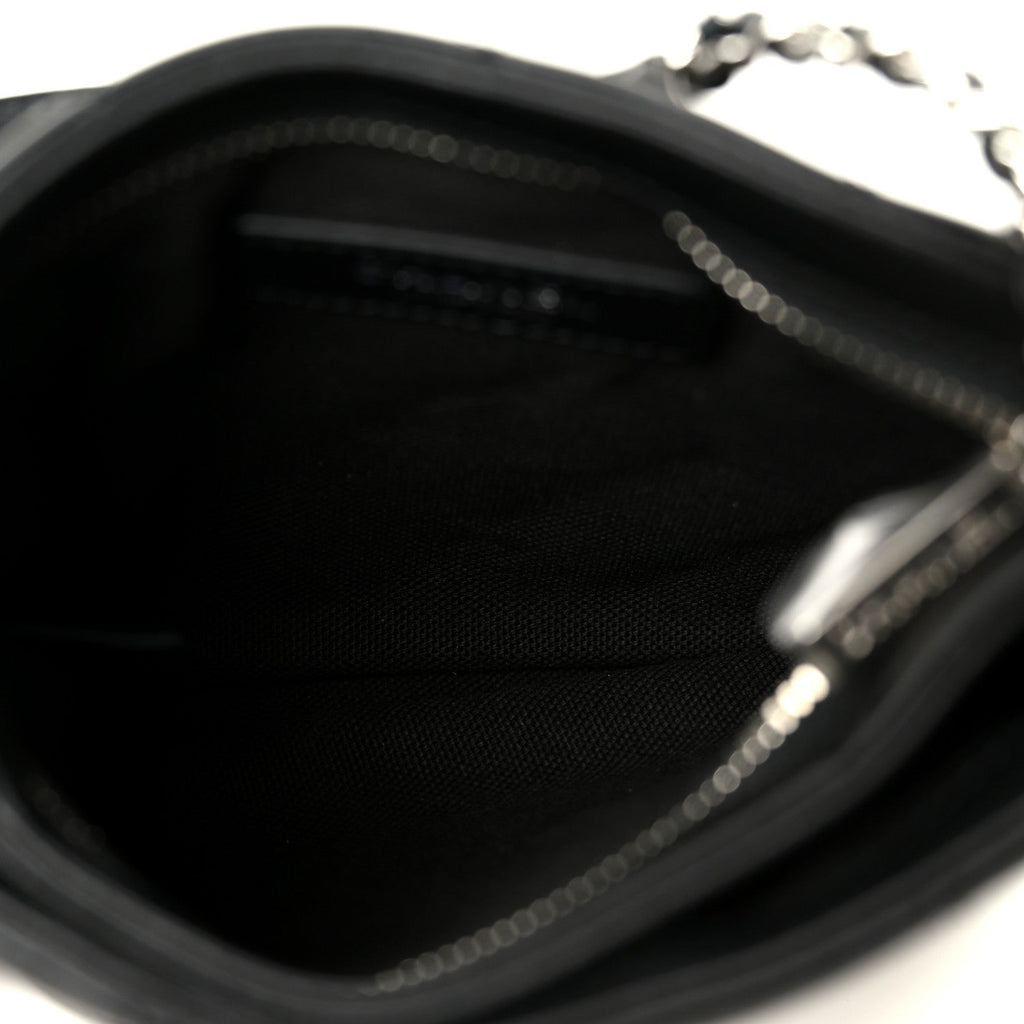 Chanel Lambskin Quilted Uniform Crossbody Bag Black