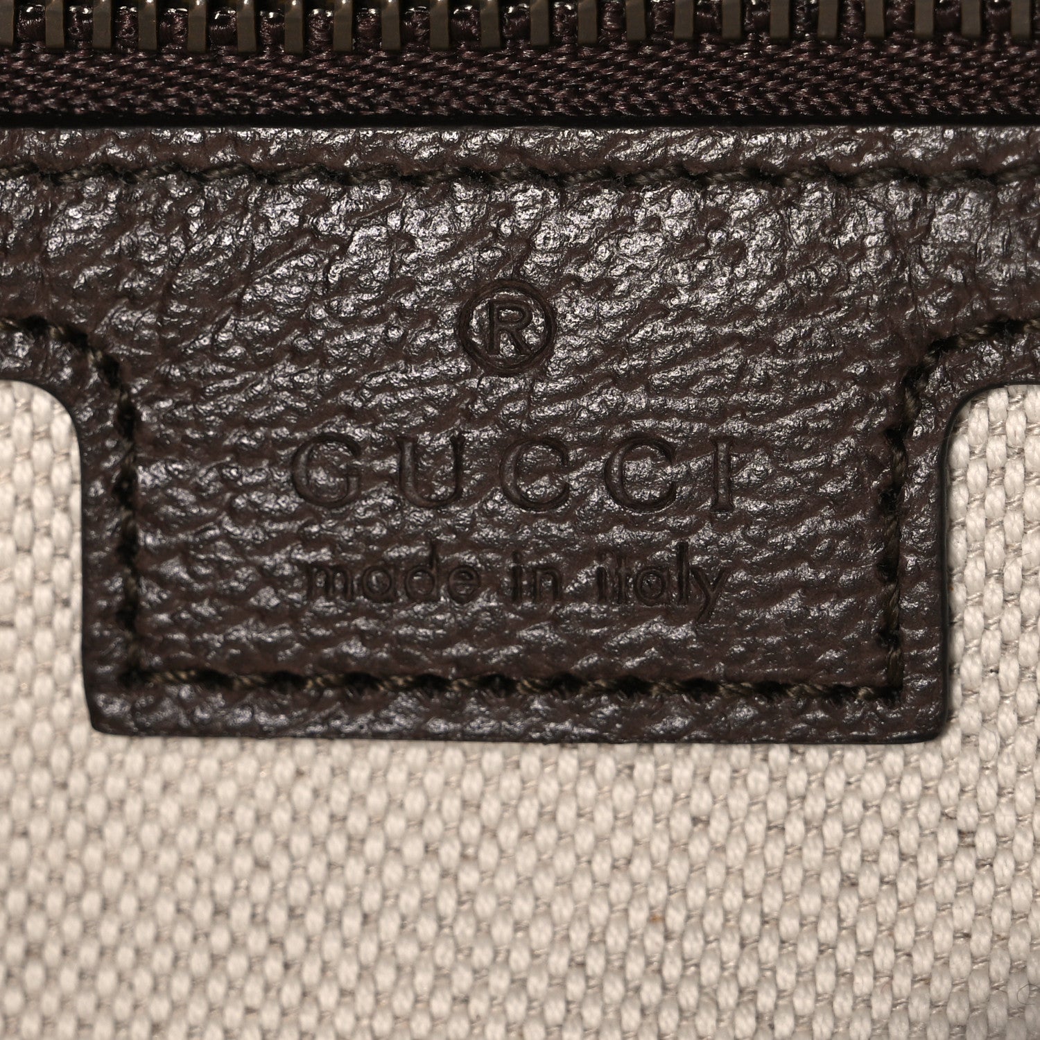 Gucci GG Supreme Monogram Textured Dollar Calfskin Web Ophidia Wristlet Shoulder Bag Beige Ebony New Acero