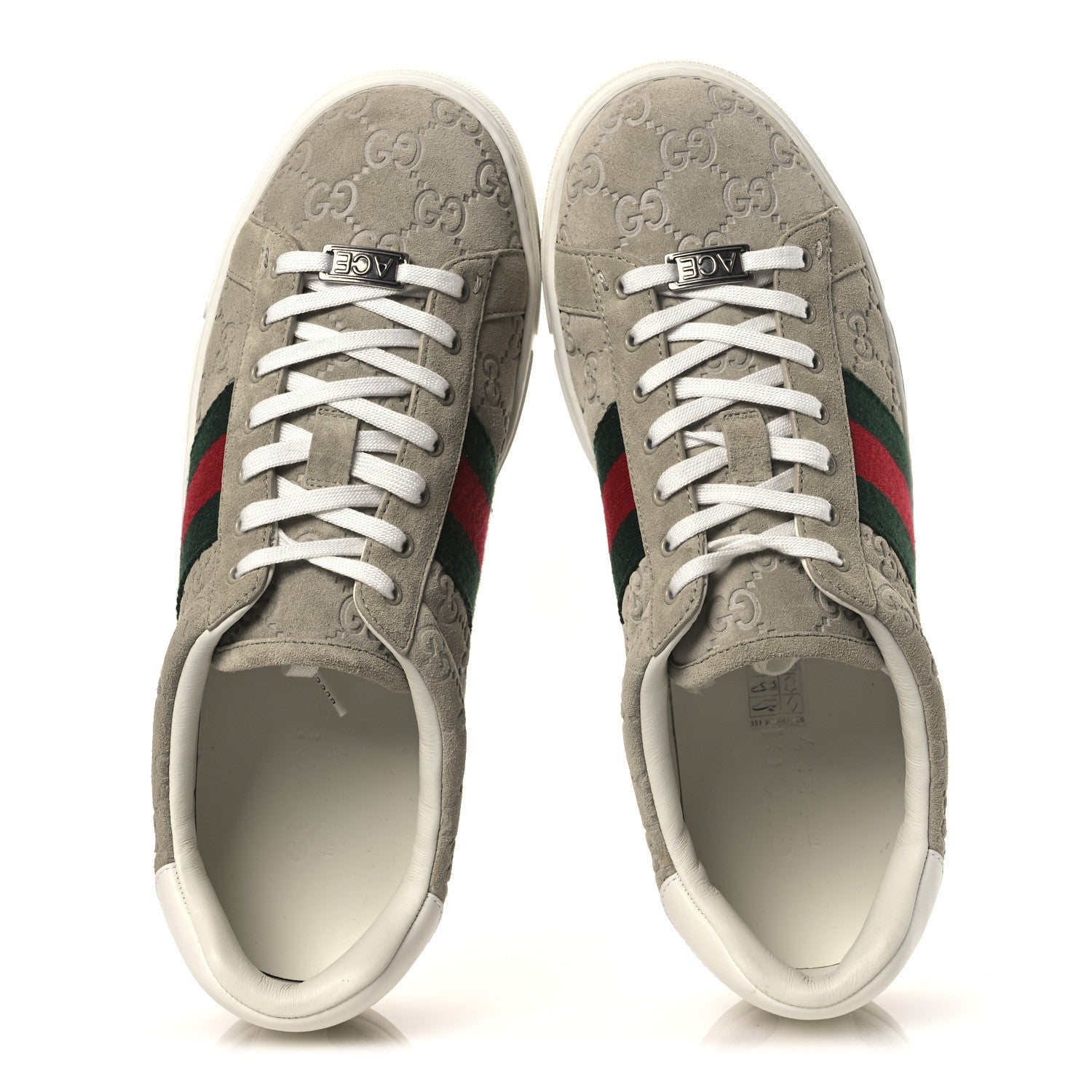 Gucci Suede Web Mens Ace Sneakers 8.5 Oatmeal