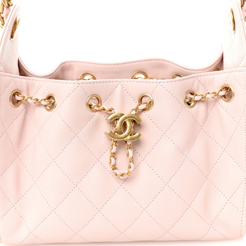 Chanel Caviar Quilted Mini Chanel 25 Handbag Light Pink