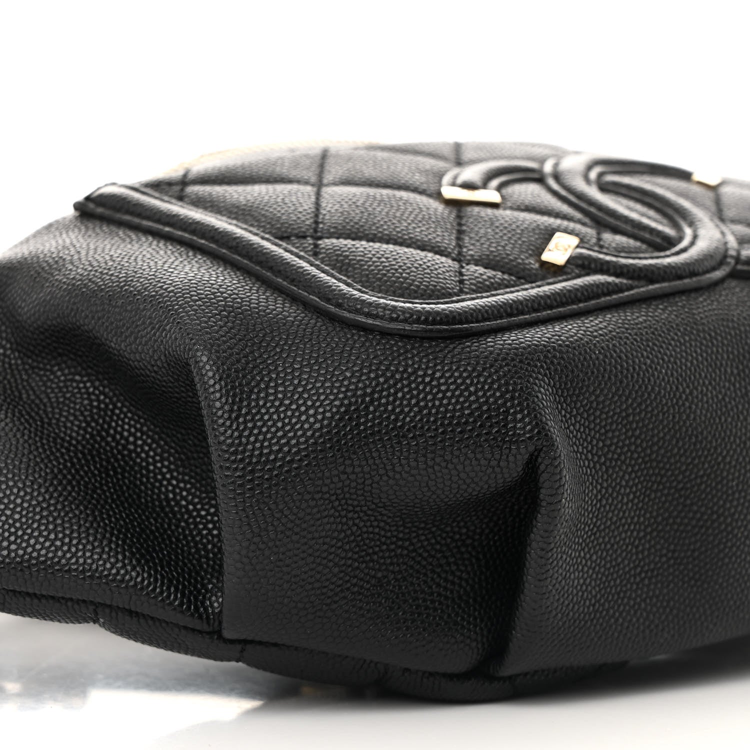Chanel Caviar Quilted Filigree Waist Bag Black