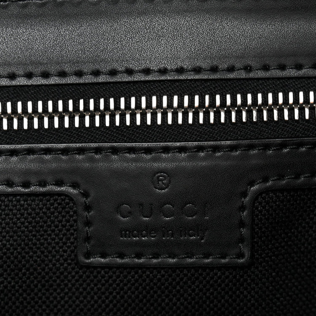 Gucci GG Supreme Monogram Appia Calfskin Web Crossbody Bag Black Grey