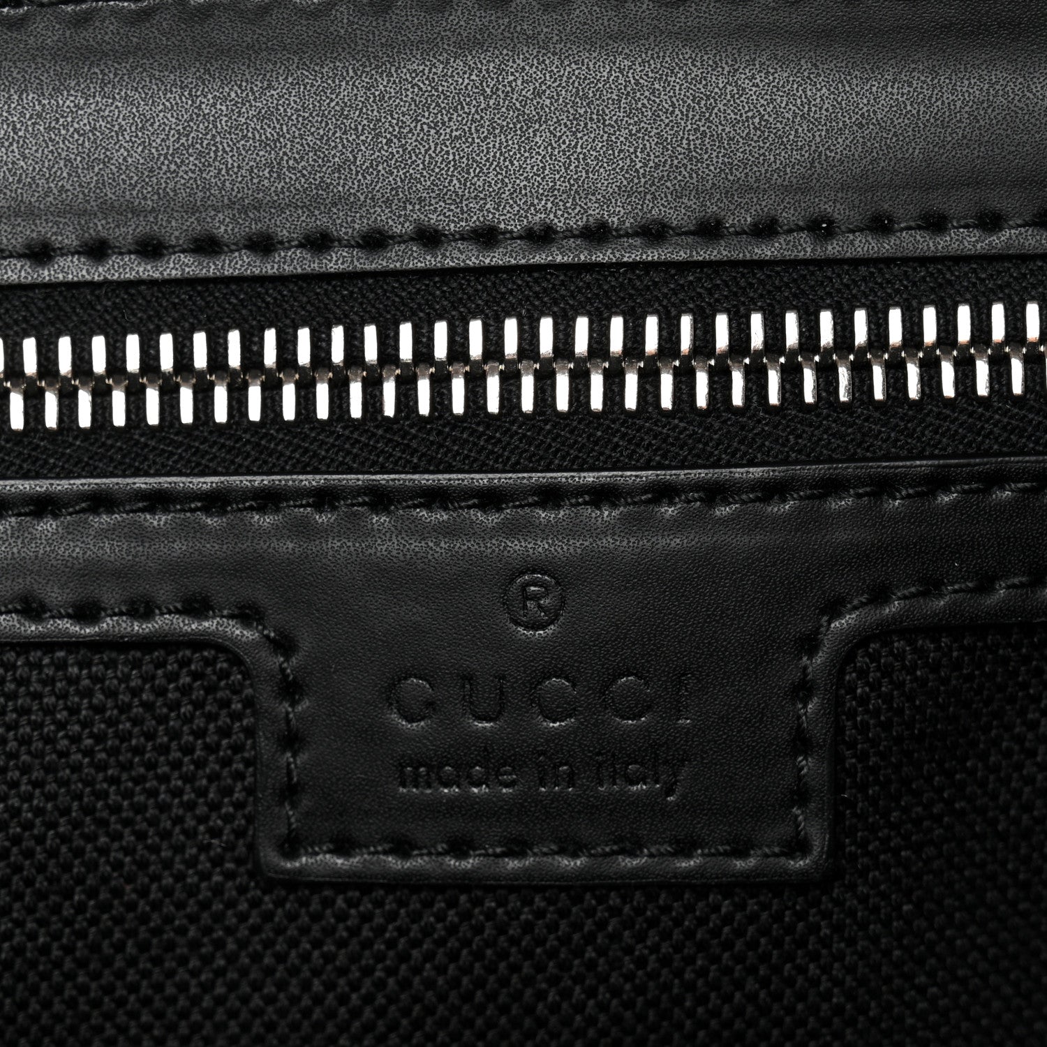 Gucci GG Supreme Monogram Appia Calfskin Web Crossbody Bag Black Grey