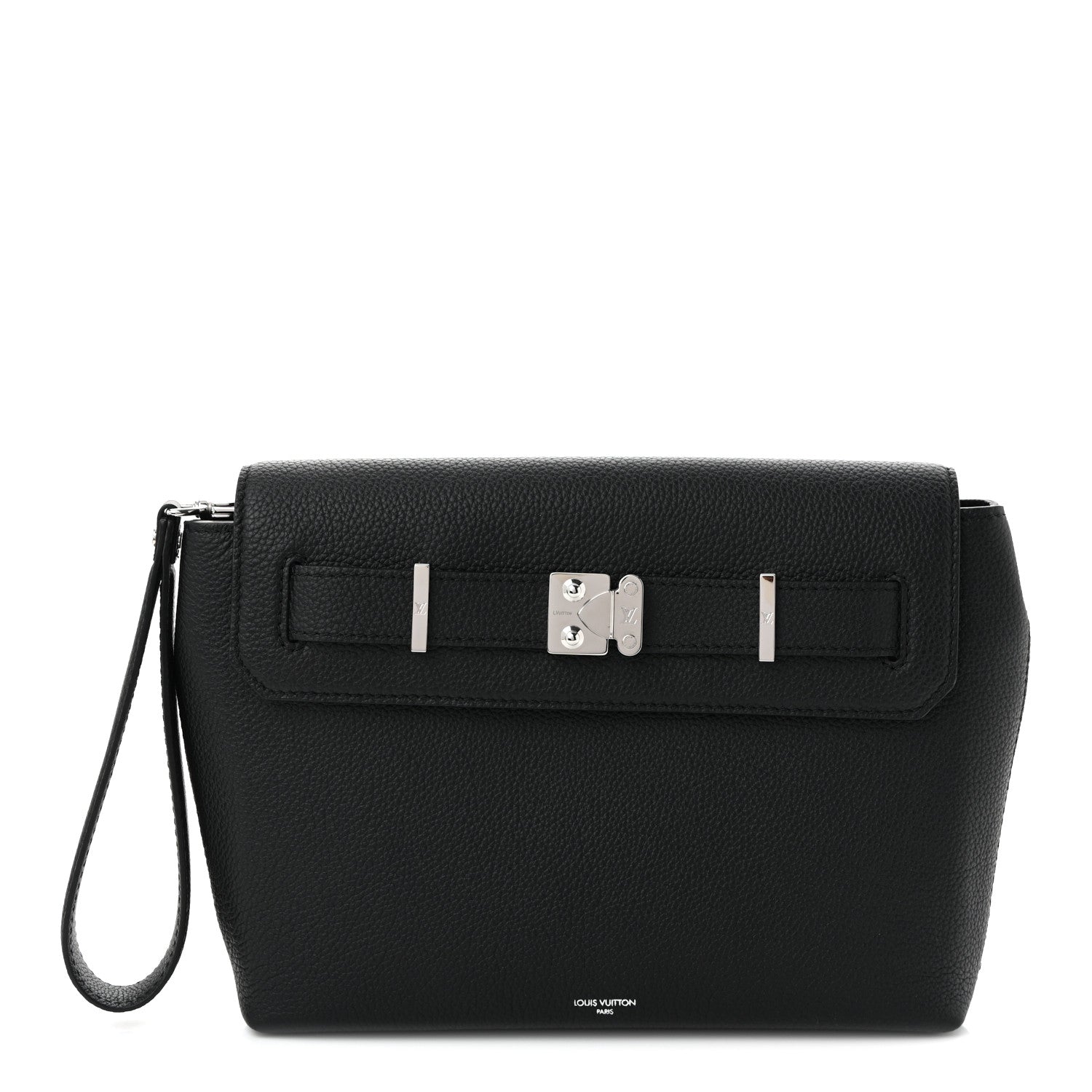 Louis Vuitton Cuir Millesime Georges Pouch Black