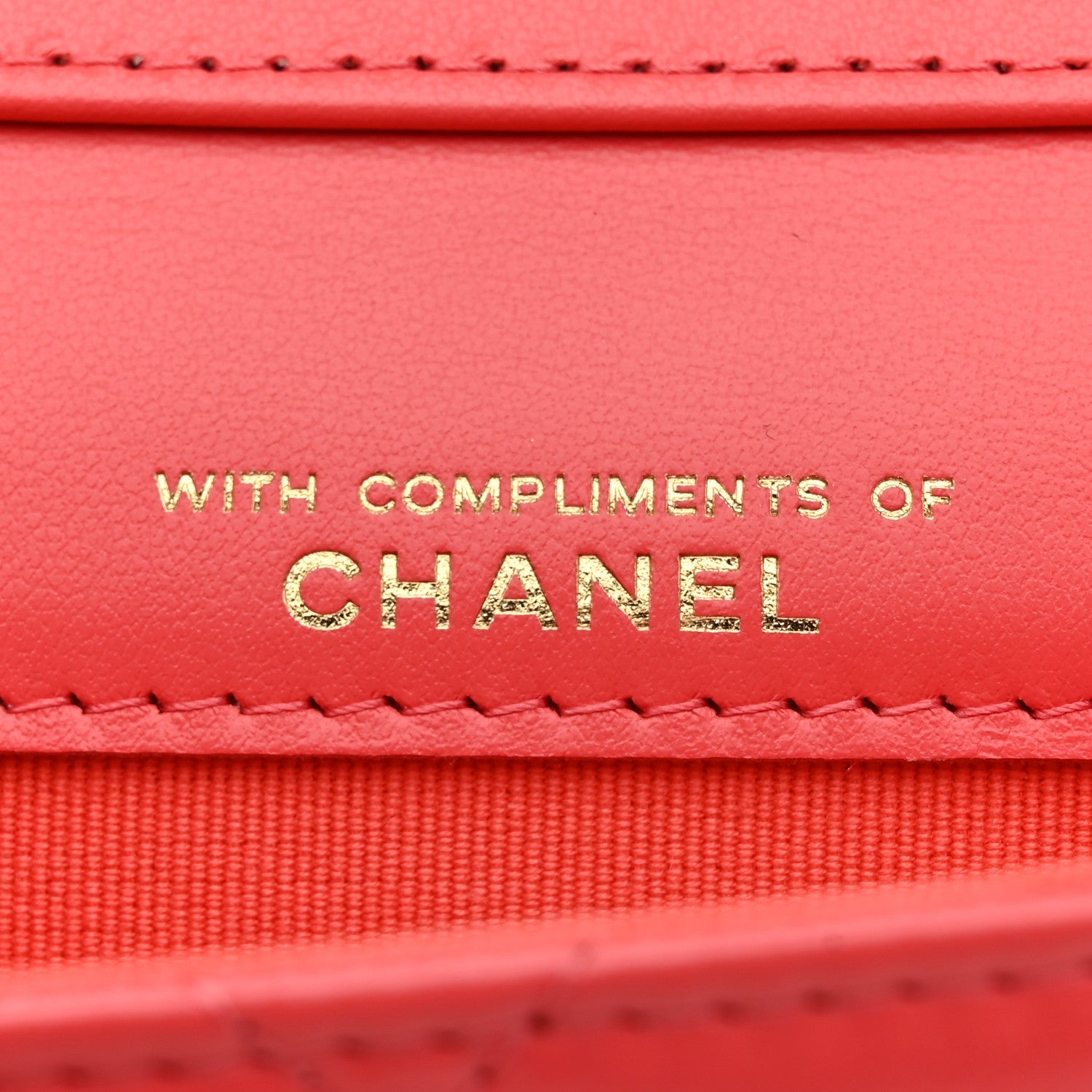 Chanel Shiny Lambskin Quilted Card Holder On Chain Pink