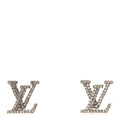 Louis Vuitton Crystal LV Iconic Earrings Silver
