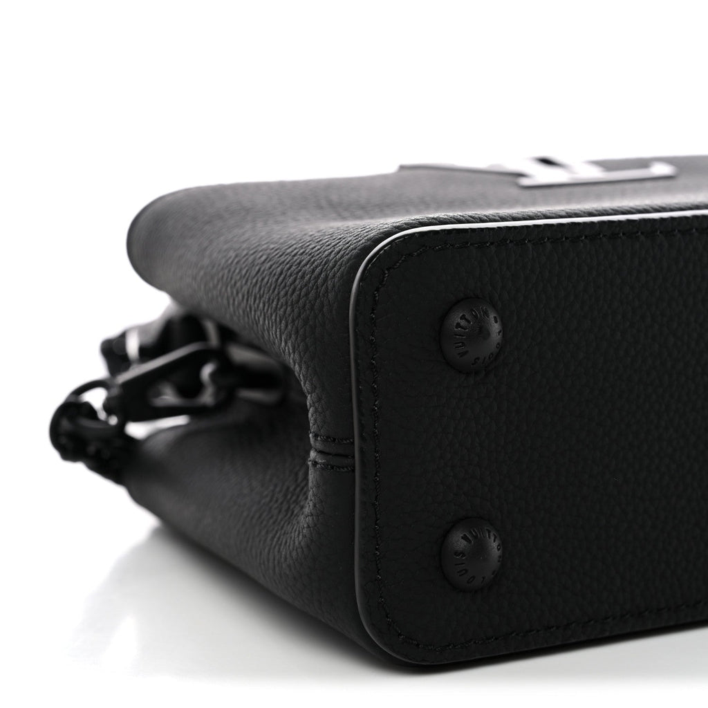 Louis Vuitton Matte Taurillon Capucines East West Mini All Black