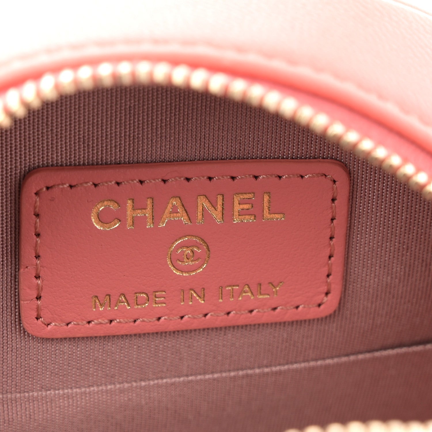 Chanel Lambskin Quilted Chanel 19 Round Clutch With Chain Pink