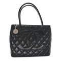 Chanel Caviar Quilted Medallion Tote Black