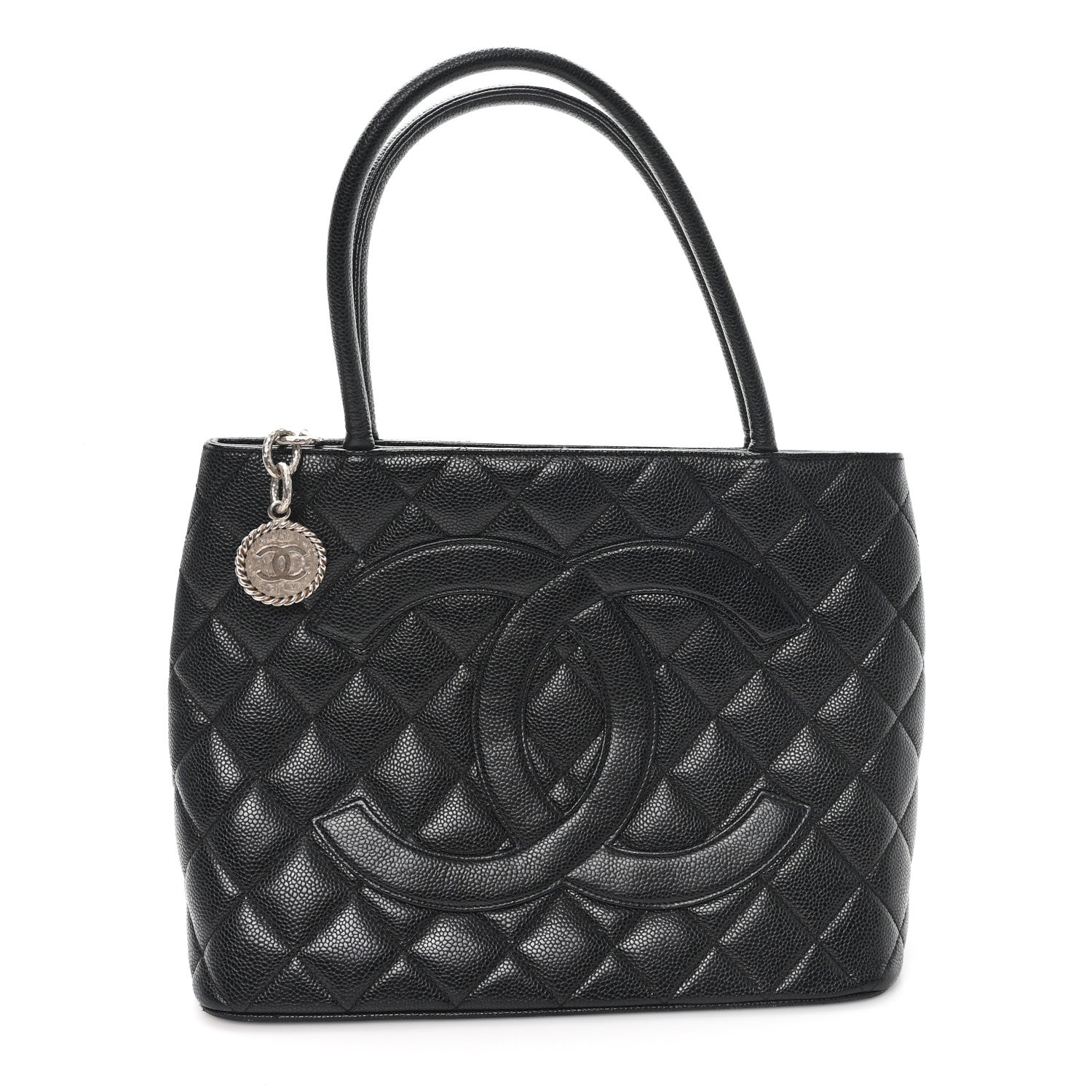 Chanel Caviar Quilted Medallion Tote Black