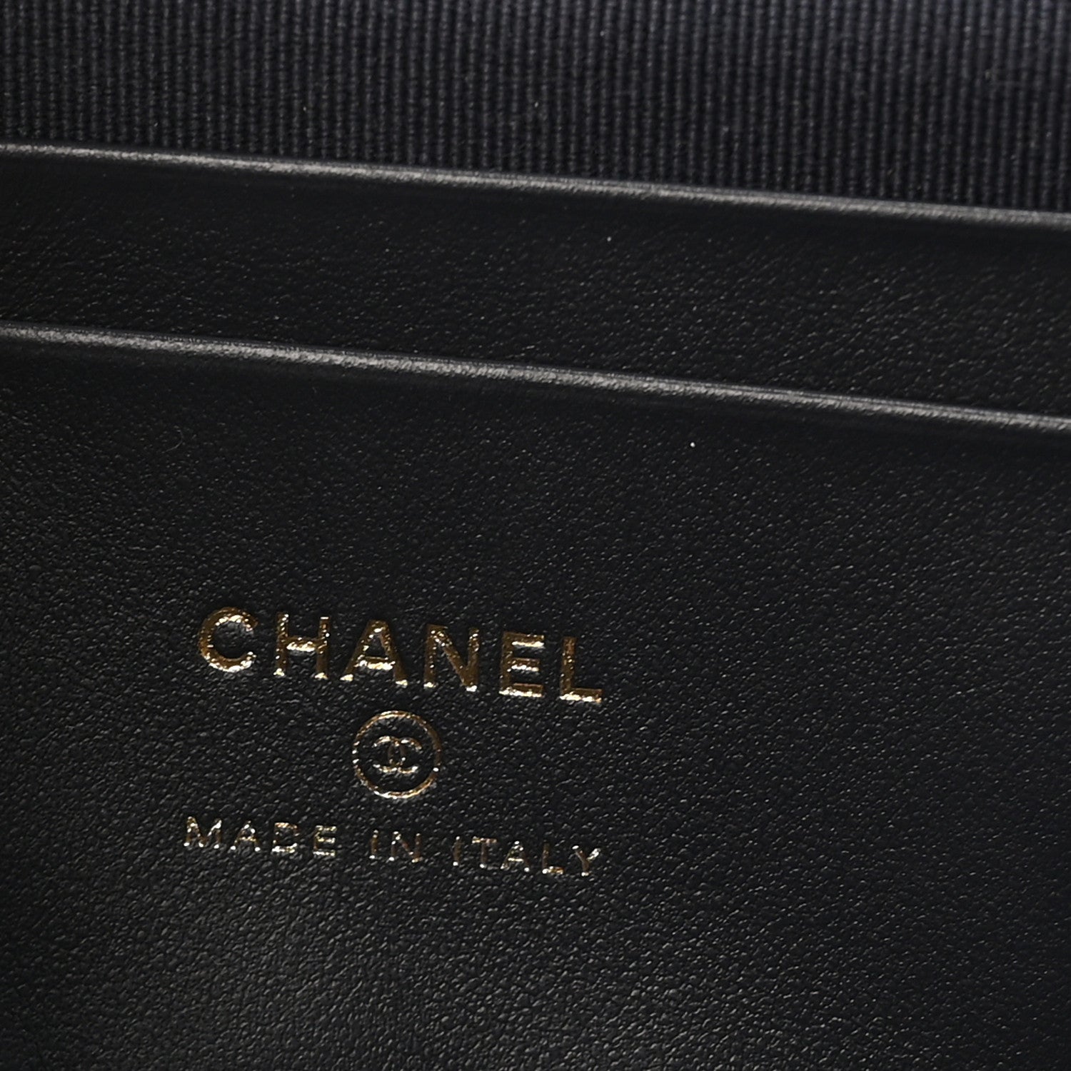 Chanel Denim Quilted Top Handle Slim Vanity Case With Chain Dark Blue Orange