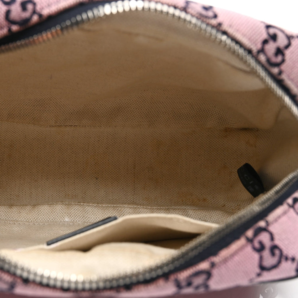 Gucci Monogram Multicolor Matelasse Diagonal Small GG Marmont Chain Shoulder Bag Pink Blue