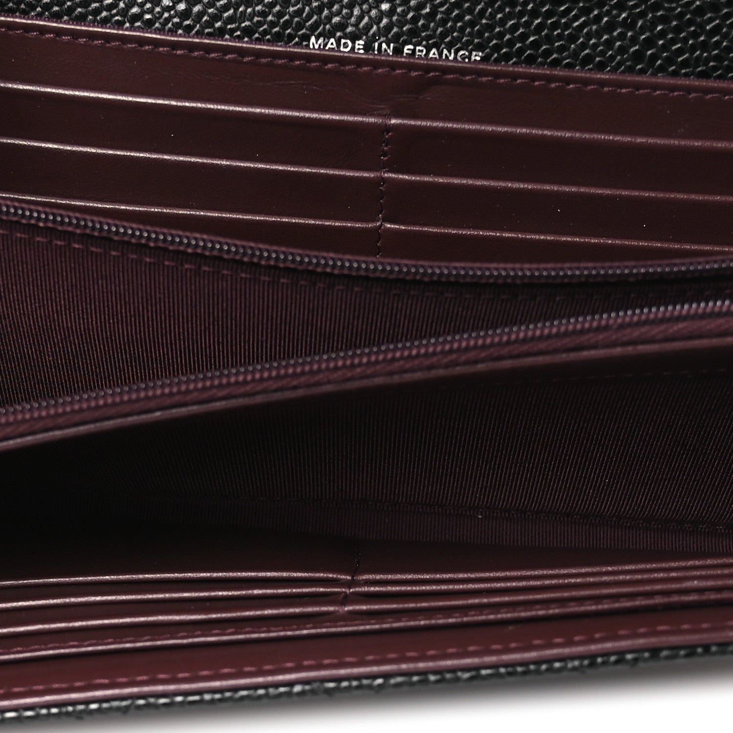 Caviar Quilted Large Gusset Flap Wallet Black