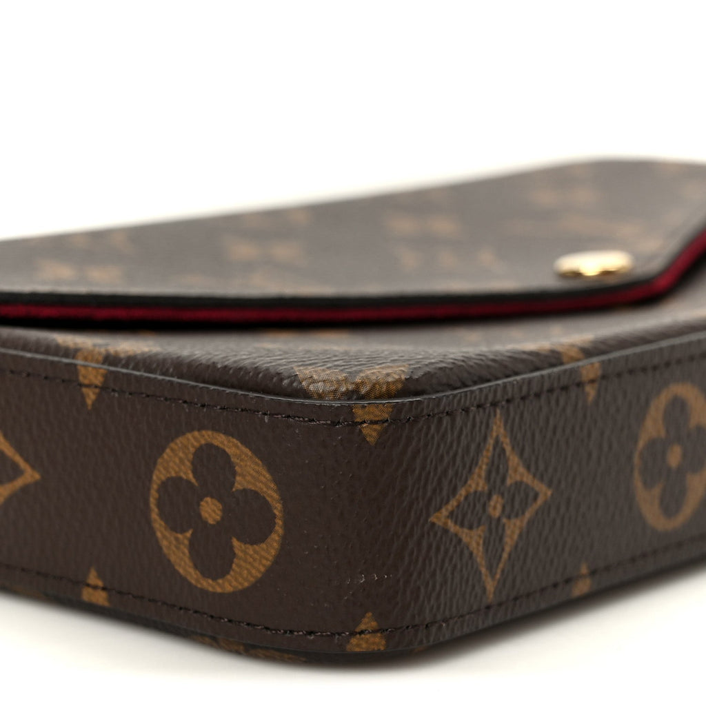 Louis Vuitton Monogram Pochette Felicie Chain Wallet Fuchsia