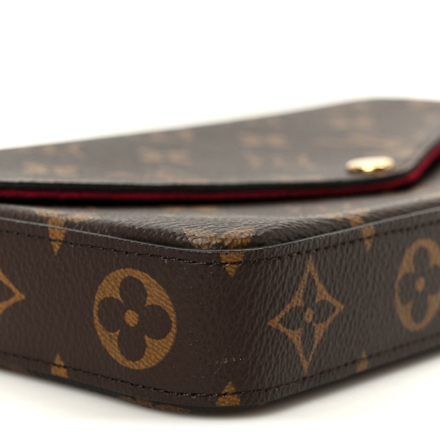 Louis Vuitton Monogram Pochette Felicie Chain Wallet Fuchsia
