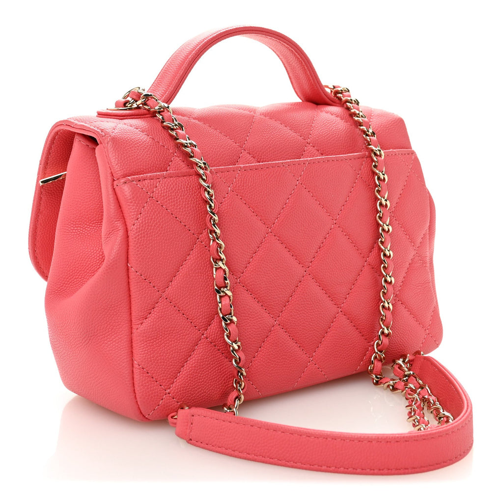Chanel Caviar Quilted Small Business Affinity Flap Coral