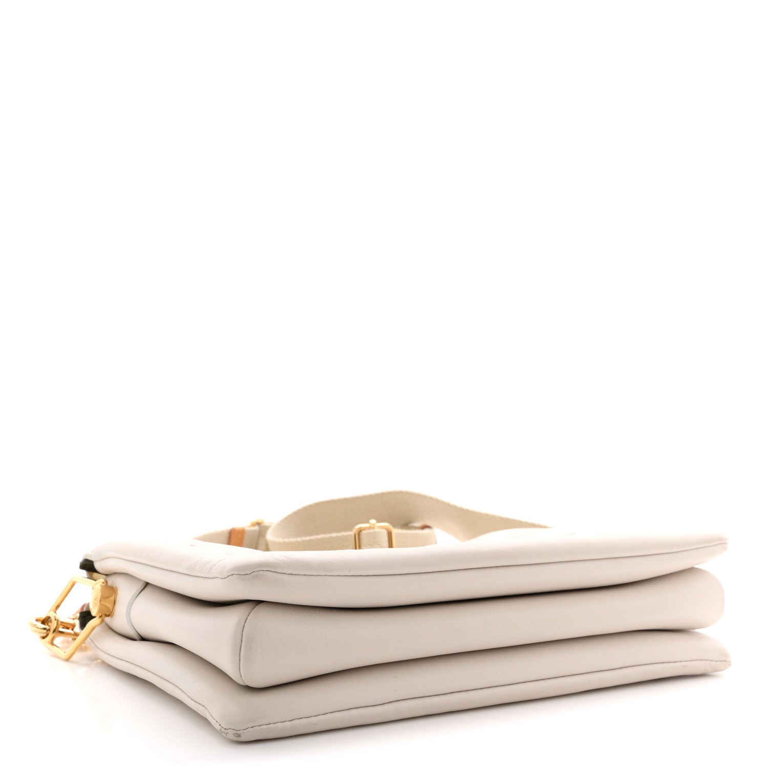 Louis Vuitton Lambskin Embossed Monogram Coussin PM Beige Cream