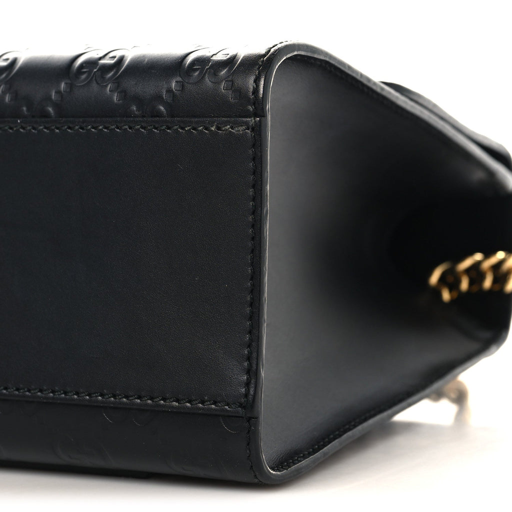 Gucci Guccissima Medium Padlock Shoulder Bag Black