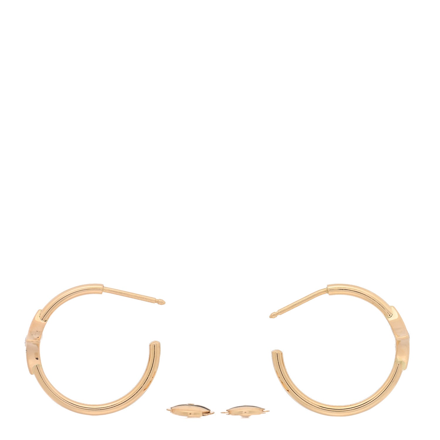 Louis Vuitton 18K Yellow Gold Diamond Small Idylle Blossom Hoop Earrings