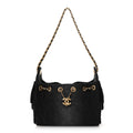 Chanel Washed Denim Quilted Mini Chanel 25 Handbag Black
