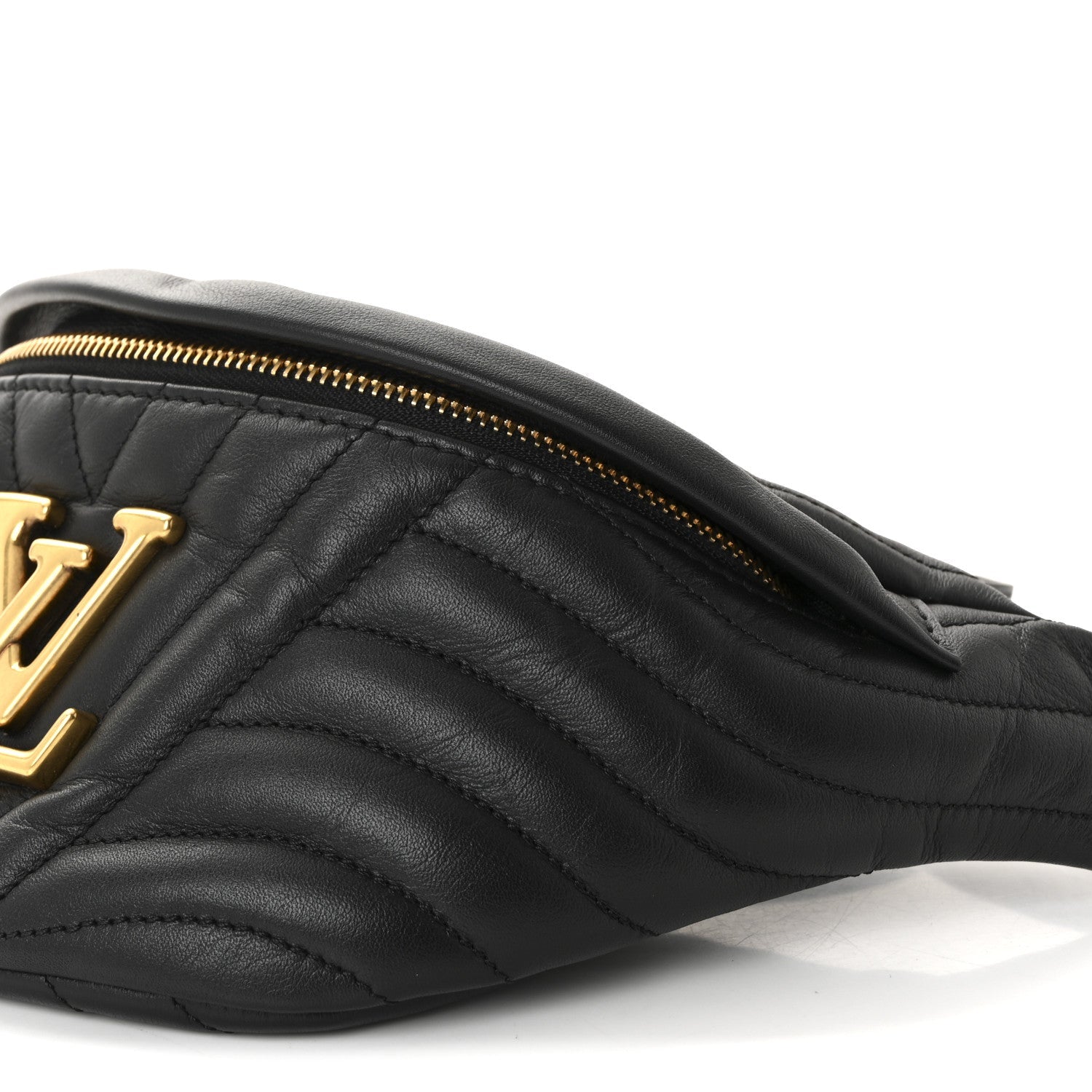 Louis Vuitton Calfskin Quilted New Wave Bumbag Black