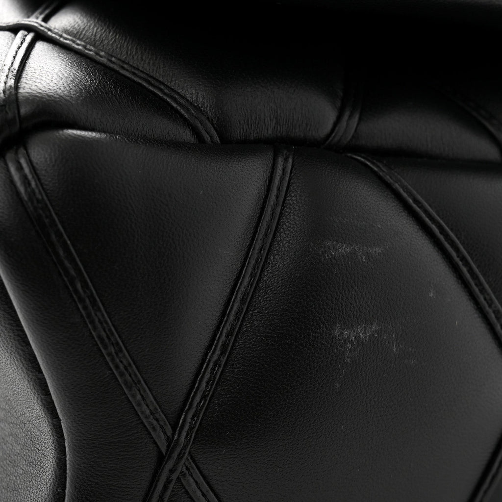Louis Vuitton Lambskin Malletage Top Handle GO-14 GM Black