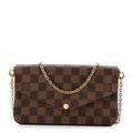 Louis Vuitton Damier Ebene Pochette Felicie Chain Wallet