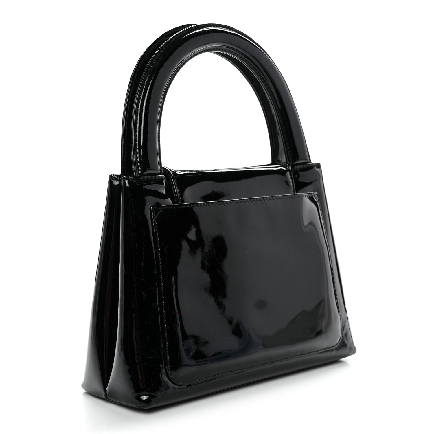 Chanel Patent Small Kelly Flap Bag Black