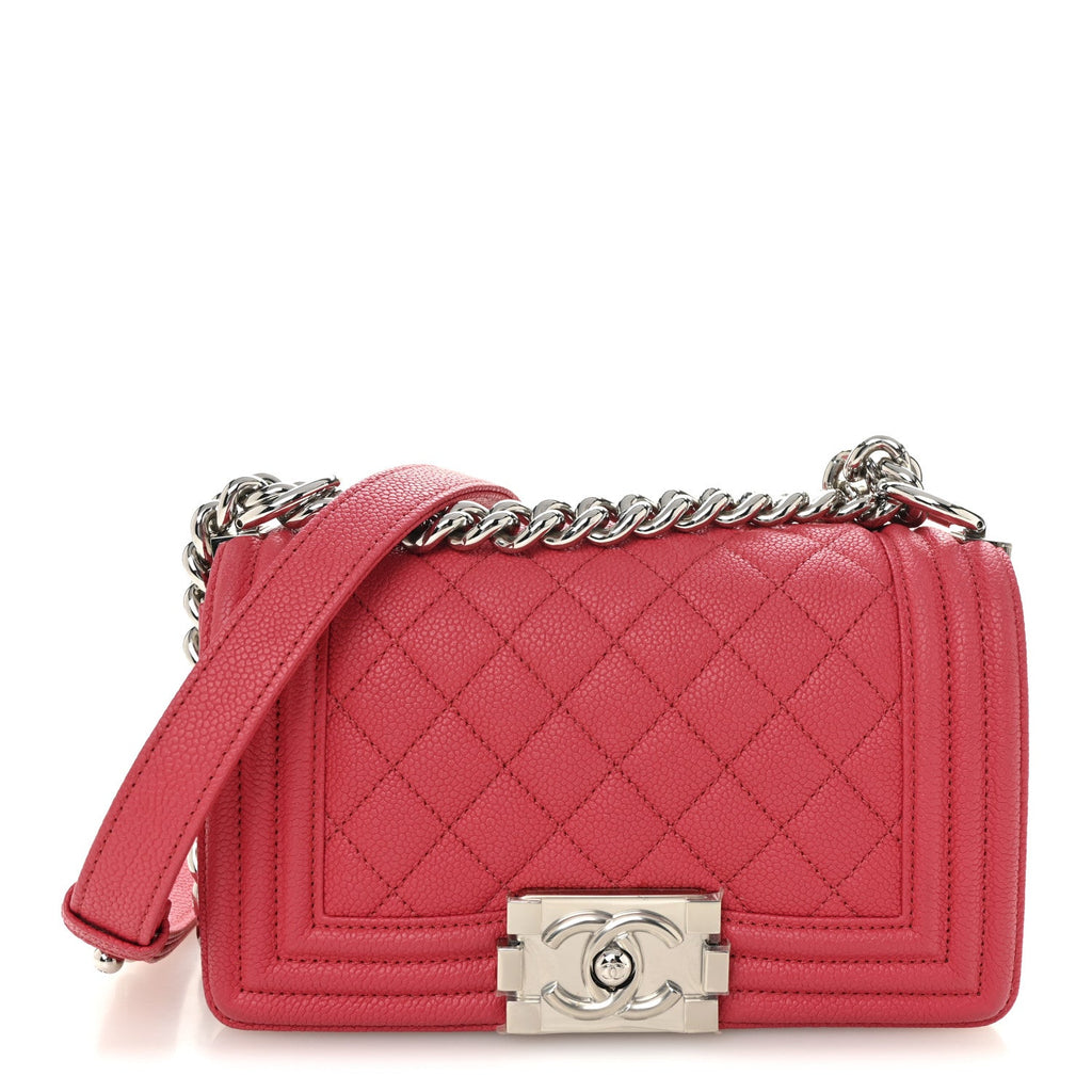 Chanel Caviar Quilted Small Boy Flap Red